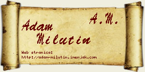 Adam Milutin vizit kartica
